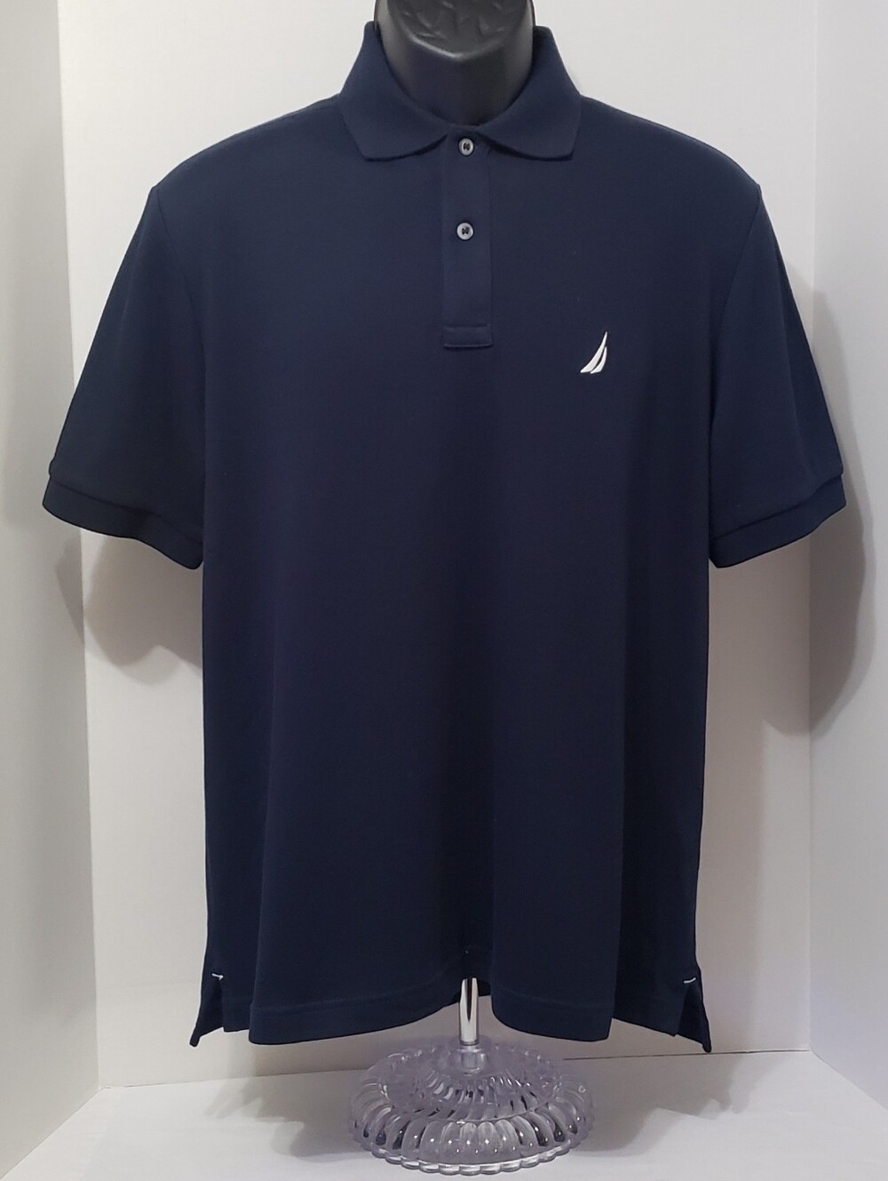 Nautica Men’s Short Sleeve Polo Shirt Size Medium Navy Blue